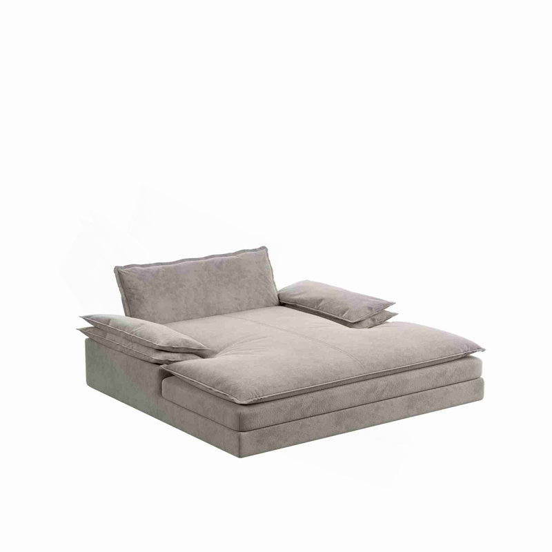 Canapé paresseux en chenille 80 po, Gris