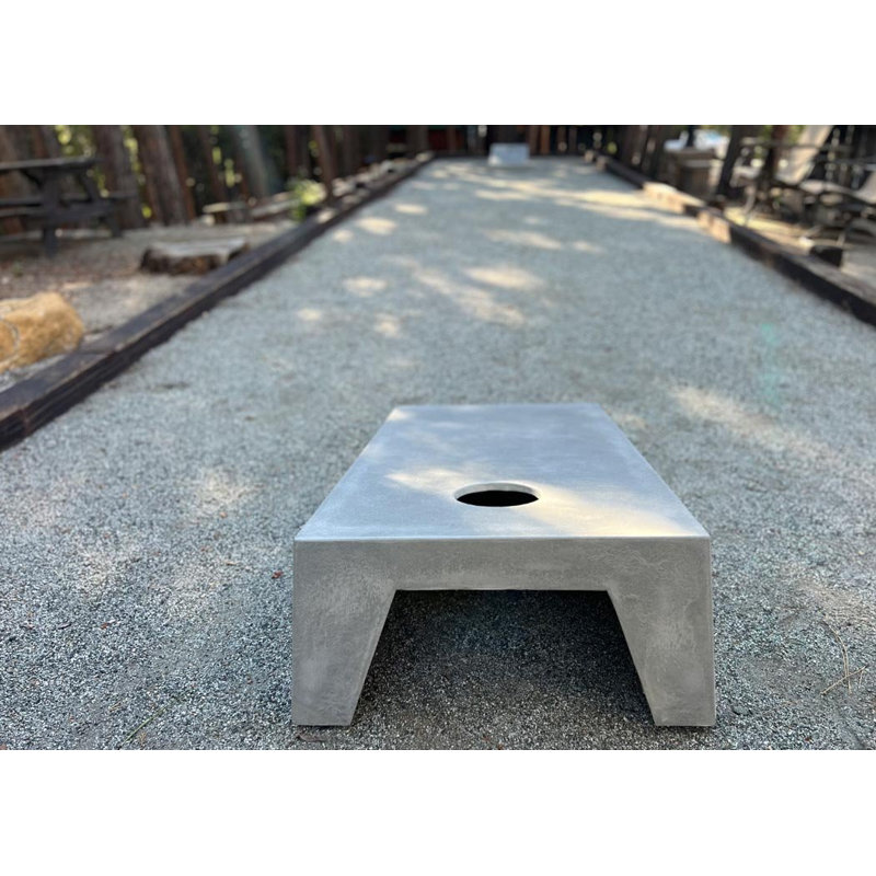 Ensemble de planche moderne cornhole en béton, Gris