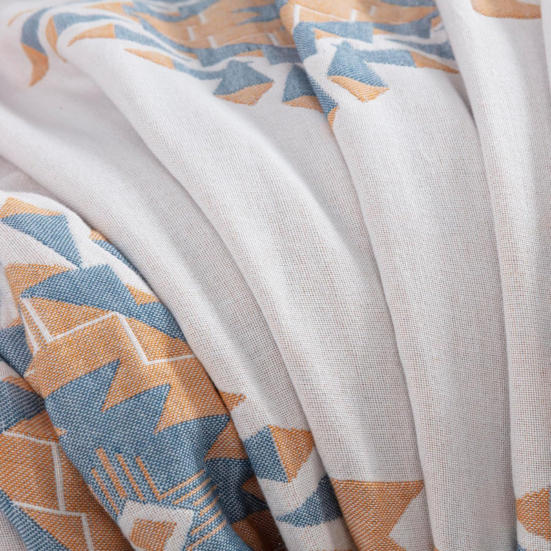 King Size Multi-Color Cotton Boho Reversible Throw Blanket