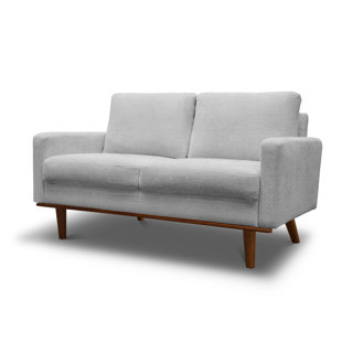 58'' Square Arm Rustic Style Loveseat