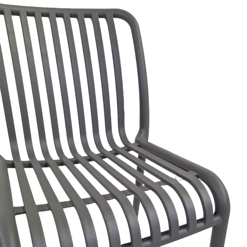 Round  5 - Piece  4 - Person L Outdoor Table Set, Grey