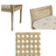 Banc d'appoint de couleur naturelle avec pieds en bois massif et assise rembourrée de 10,5 po de hauteur