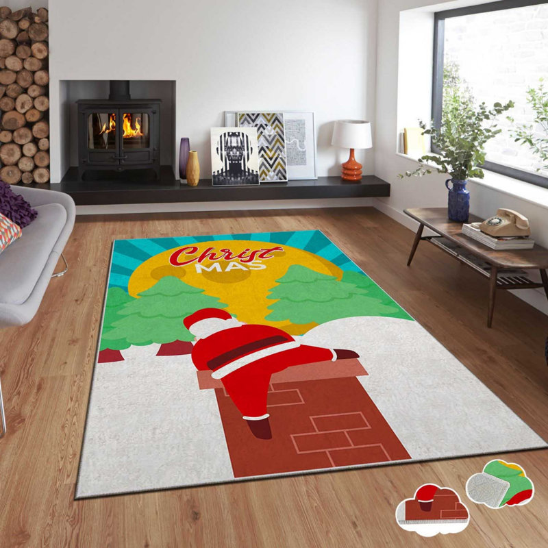 Luxurious Carpet (5.9 x 9.2 ft), 100% Polyester, 740 g/m² | Non-Slip Dot Underside with Laminated Sponge | Easy Clean Velvet Fabric, Digital Printing, 0.08 in Pile Height | Perfect for Living Room & Bedroom Decor