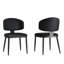 Grande table de salle à manger rectangulaire, 6 à 8 personnes, 71 po x 35,4 po, hauteur de 30 po, chaises en cuir noir, pierre frittée, acier inoxydable, base en acier Scratch, peau