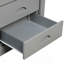 Lit superposé double au-dessus de double avec lit gigogne simple, gris