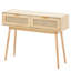 Console de style naturel, avec 2 tiroirs de rangement et rangement ouvert, pour table de télévision murale de chambre à coucher, articles multifonctionnels pour ranger des objets personnels