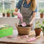 Ensemble d'outils de jardinage 10 pièces avec sac fourre-tout à fleurs, outils en acier résistant à la rouille et poignées ergonomiques en bois, ensemble de cadeaux de jardin pour femmes