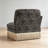 Armless Sofa Seat Leopard Chenille W/1 Pillow -Khaki Black-2085826617