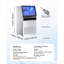 Machine à glaçons autoportante en acier inoxydable avec débit quotidien de 130 lb, rangement de 33 lb, argent poli