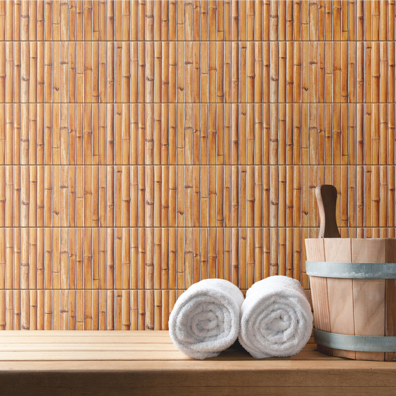 Bamboo 5.88'' W x 11.88'' L Tile, Clay Brown