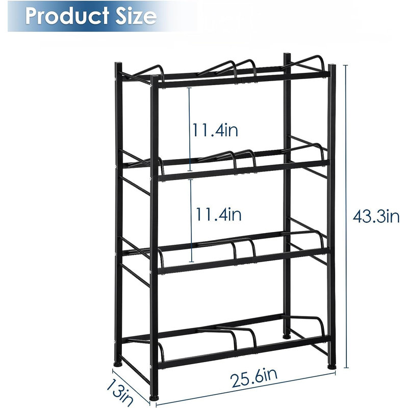 Cage à bouteilles en métal Rebrilliant Annabella, Noir