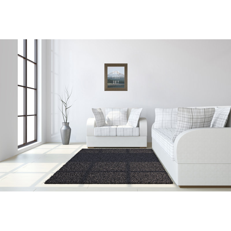 Art mural Good Vibes Only - 22 po x 26 po - Cadre en frêne tranquille