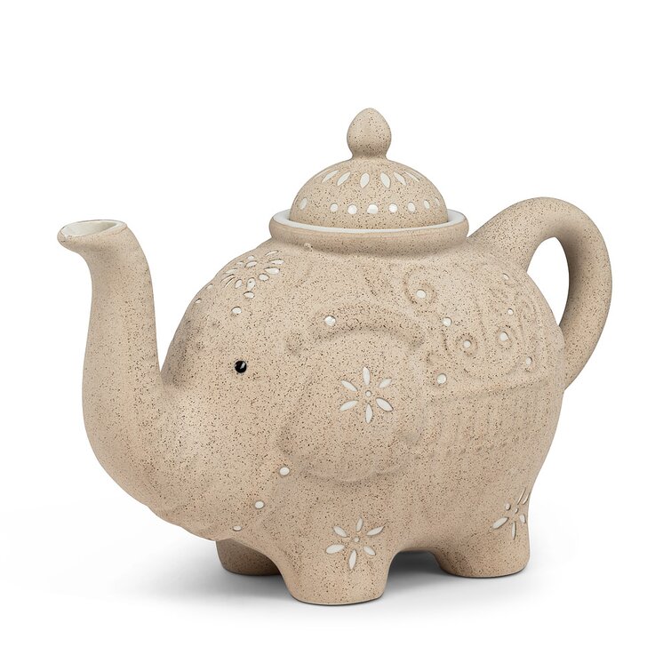 Elephants Cute Ceramic Mugs 16 oz Cup with Tea Bag Holder For Tea