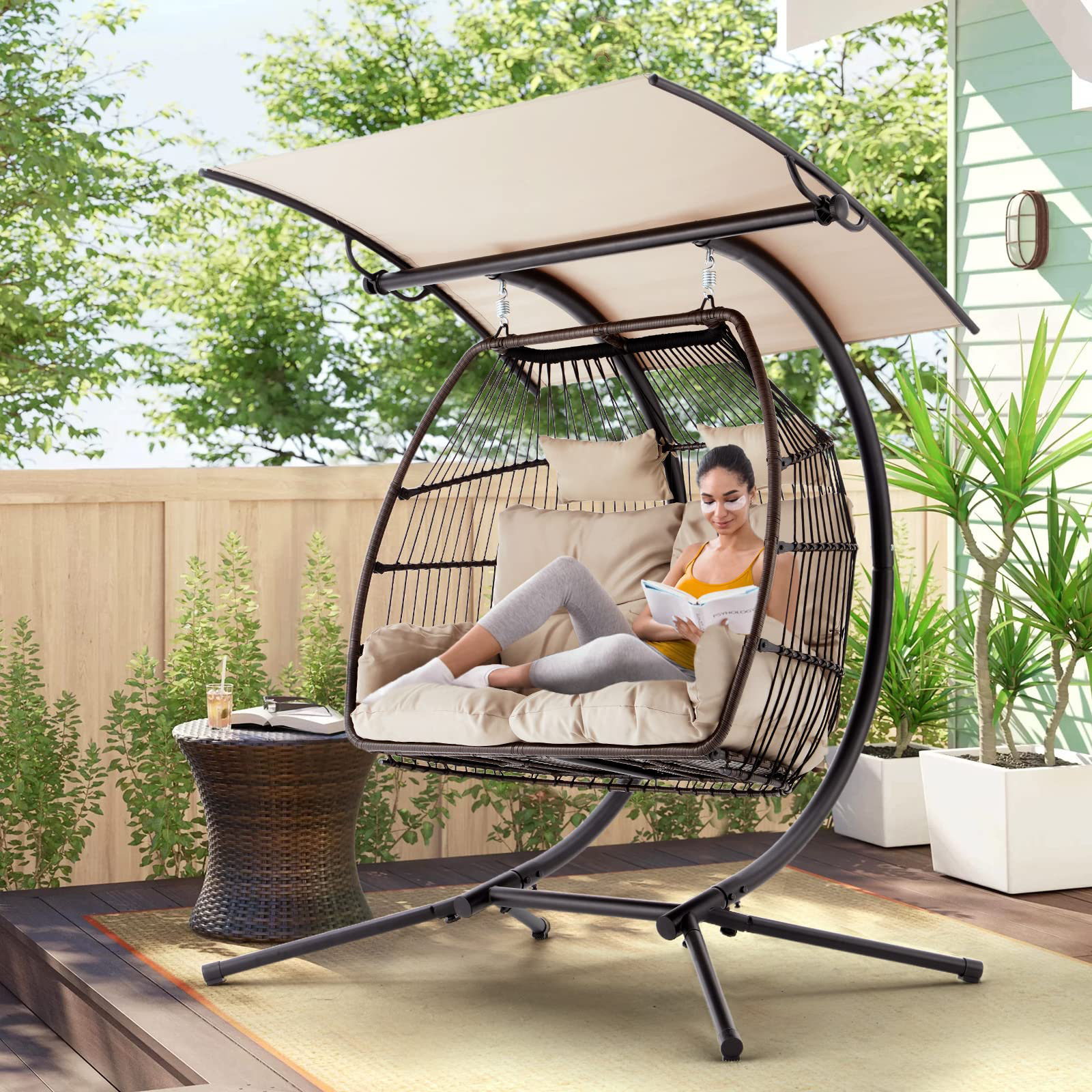 Person Porch Swing With Canopy Porch Swing Person Swing With
