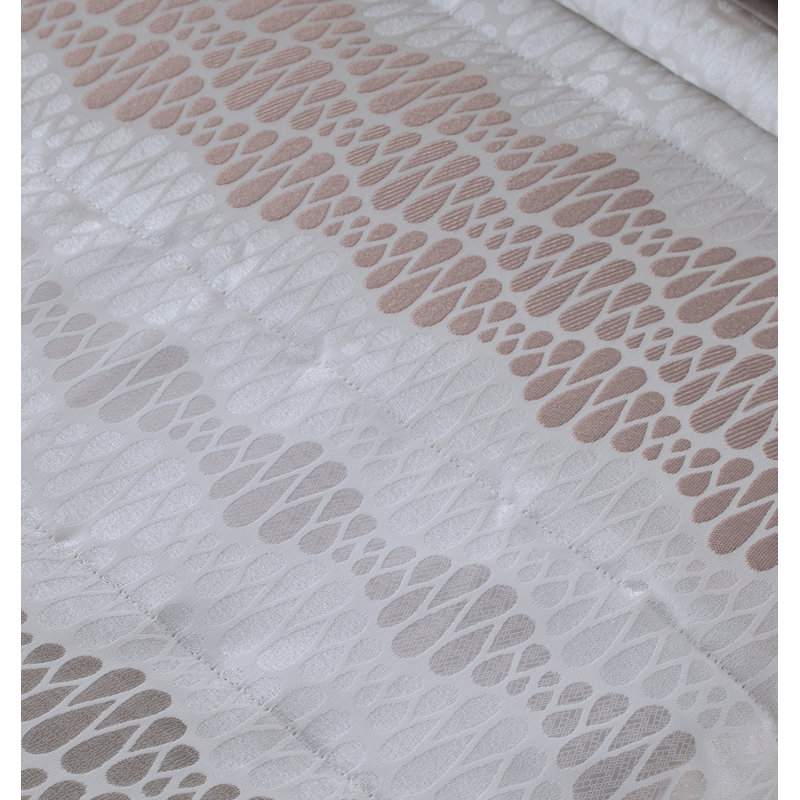 Anya Polyester Striped Bedspread, 180 x 265 cm, Pink