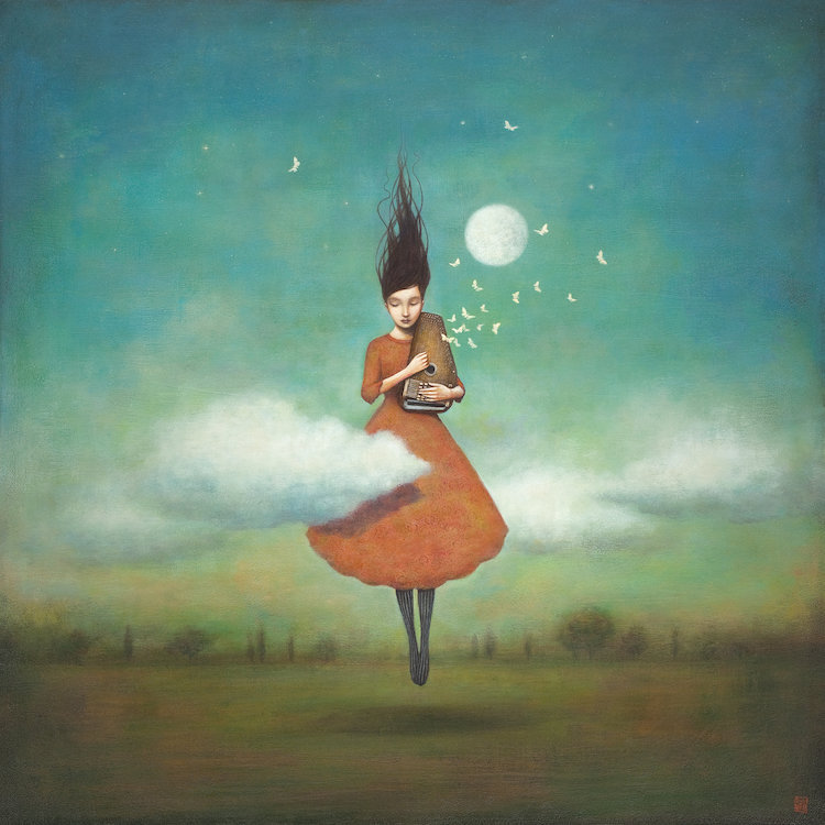 «High Notes for Low Clouds», reproduction d'art sur toile tendue, H 26 po x l 26 po x P 1,5 po