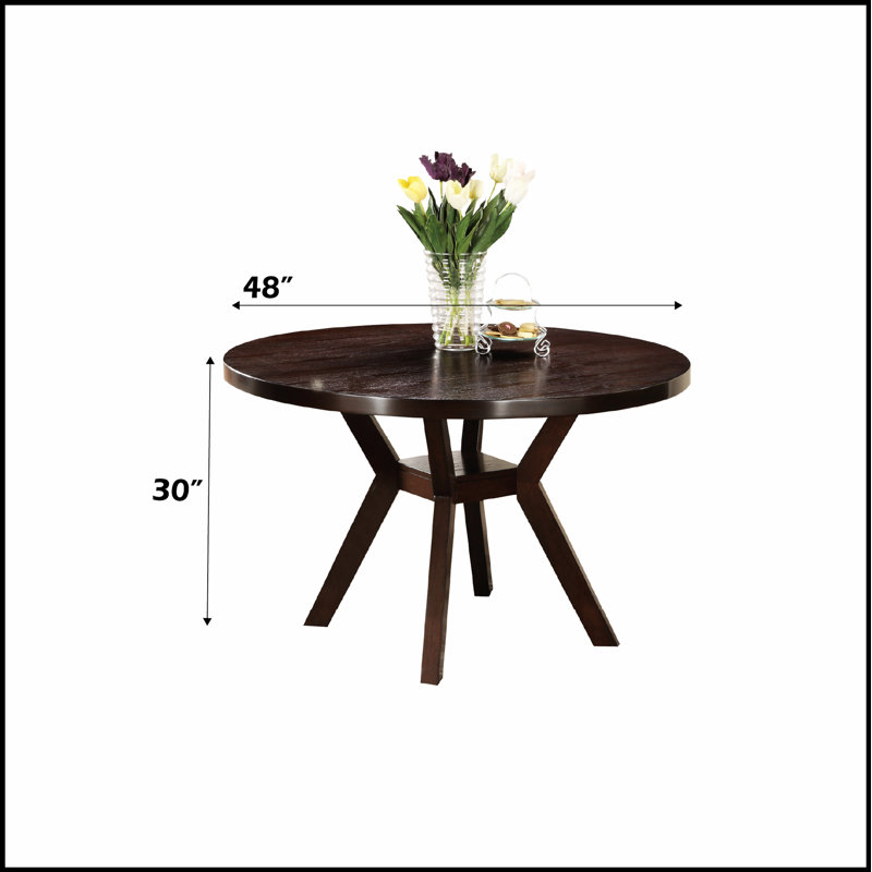 Table de salle à manger à finition espresso Drake avec surface spacieuse et fabrication durable, parfaite pour une salle à manger élégante et décontractée