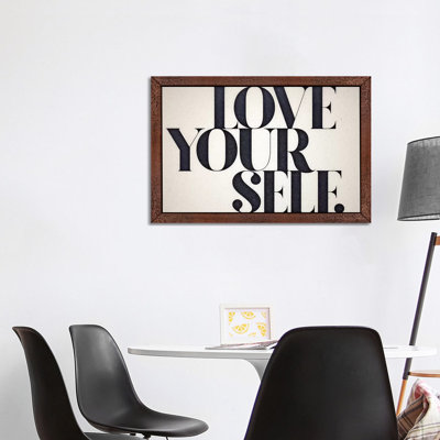 Love Yourself - Floater Frame Print on Canvas