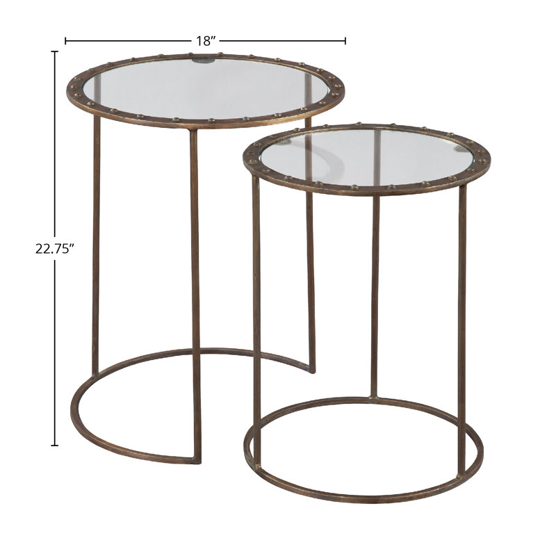 COPPER RIVET NEST OF TABLES