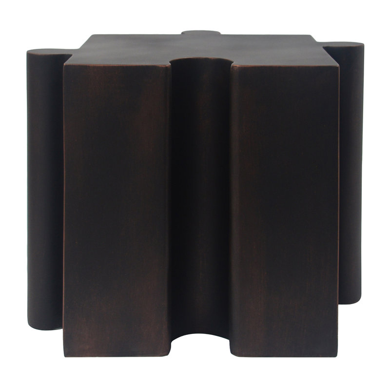 Puzzle Art Side Table(Only Including Table), Copper