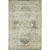 Ernbiorn Oriental Green/Gray Area Rug