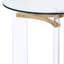Table de bout à finition dorée
