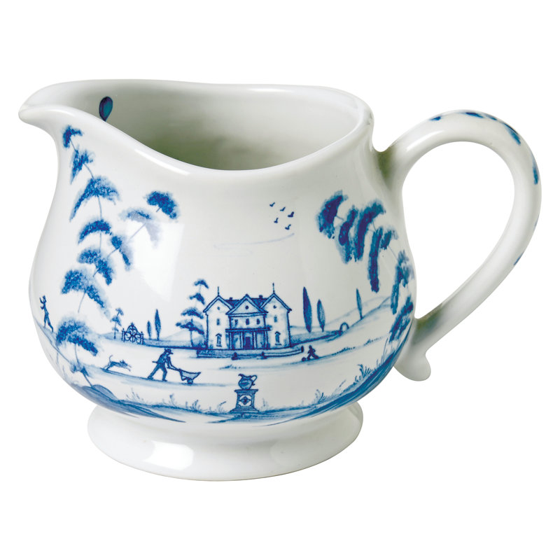 Country Estate Creamer - White/Delft Blue