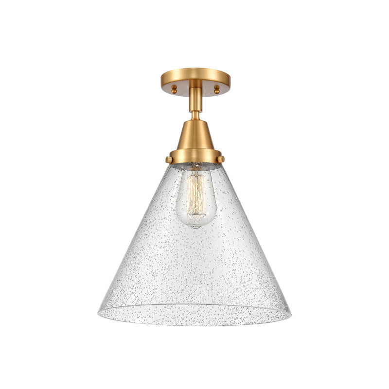 Glass Flush Mount, Led, No, Satin Gold
