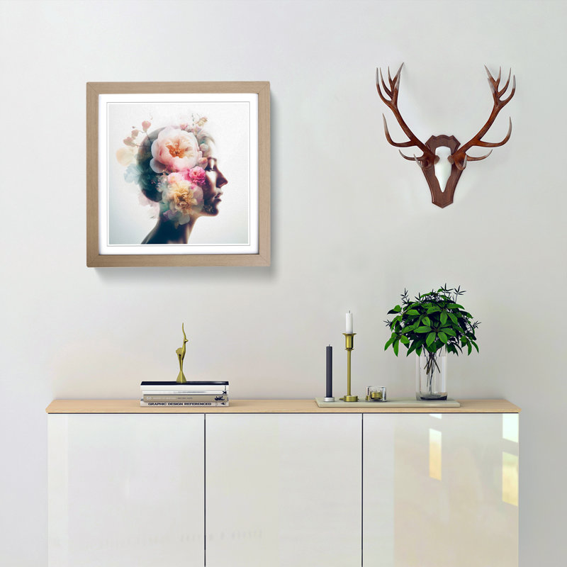 Single Picture Frame Print on Wood, Oak