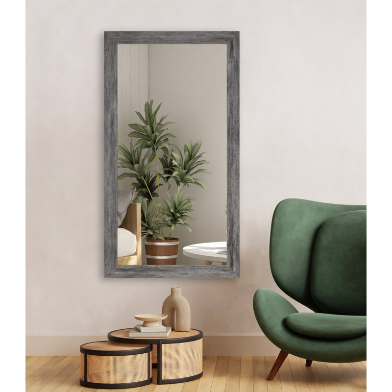 Engineered Wood Flat Wall Mirror, 33" x 64"