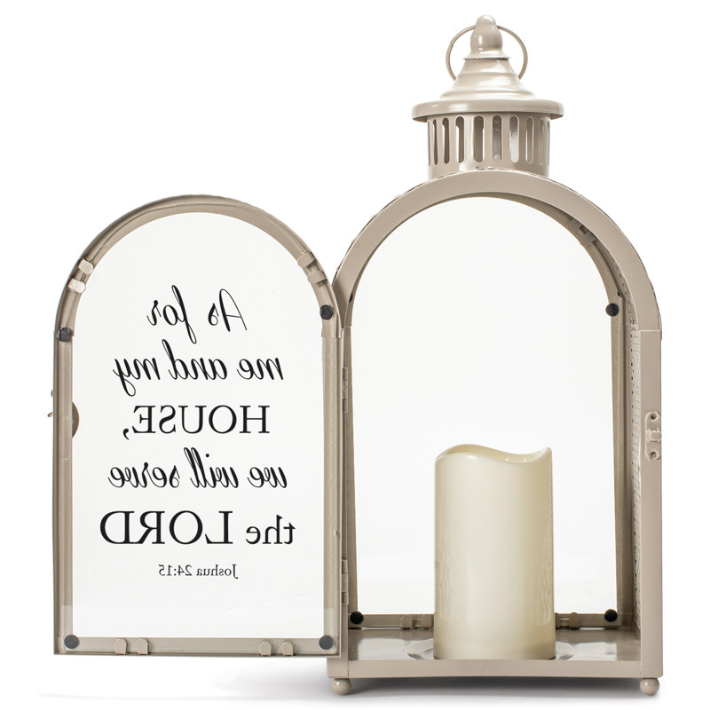17'' H Tabletop Lantern with Candle Included