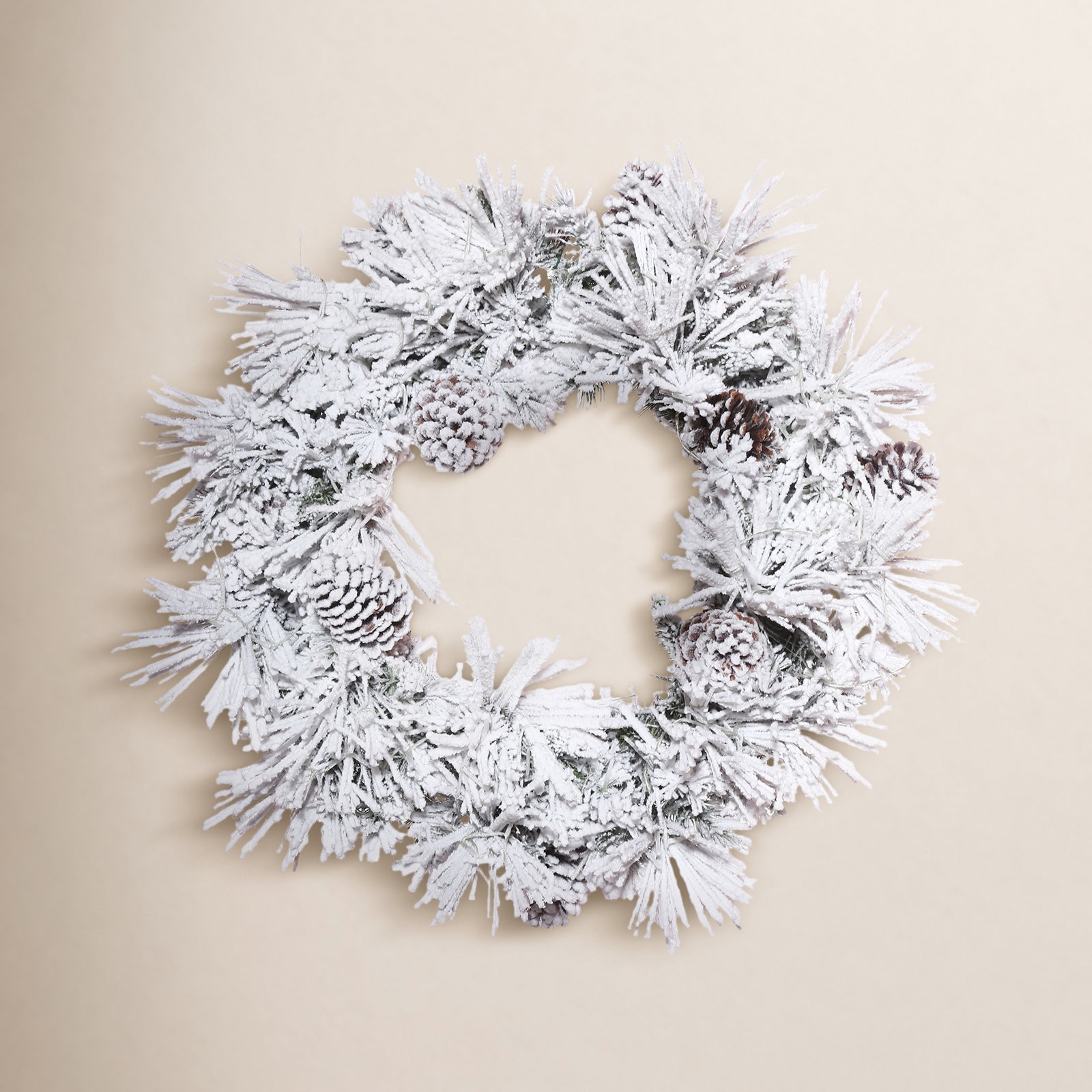 Odaniel Frosted Wreath, 36" H x 36" W x 3" D