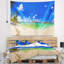 Photographie plage tropicale avec tapisserie de la mer verte Landscape-28505596
