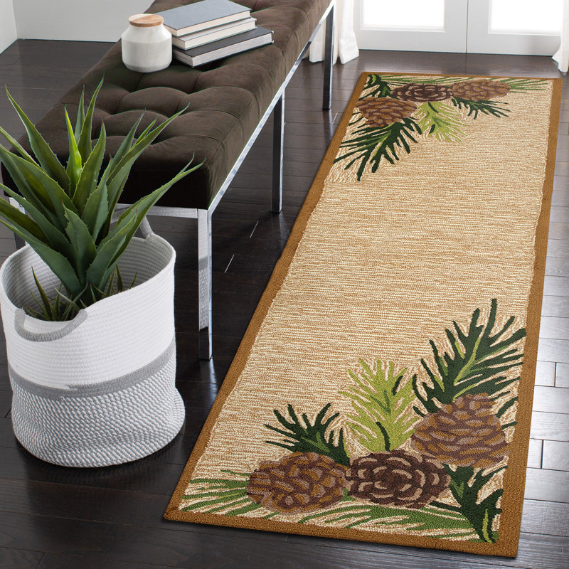 Dasan Hand Tufted Floral Indoor / Outdoor Rug, Runner 2' x 8'