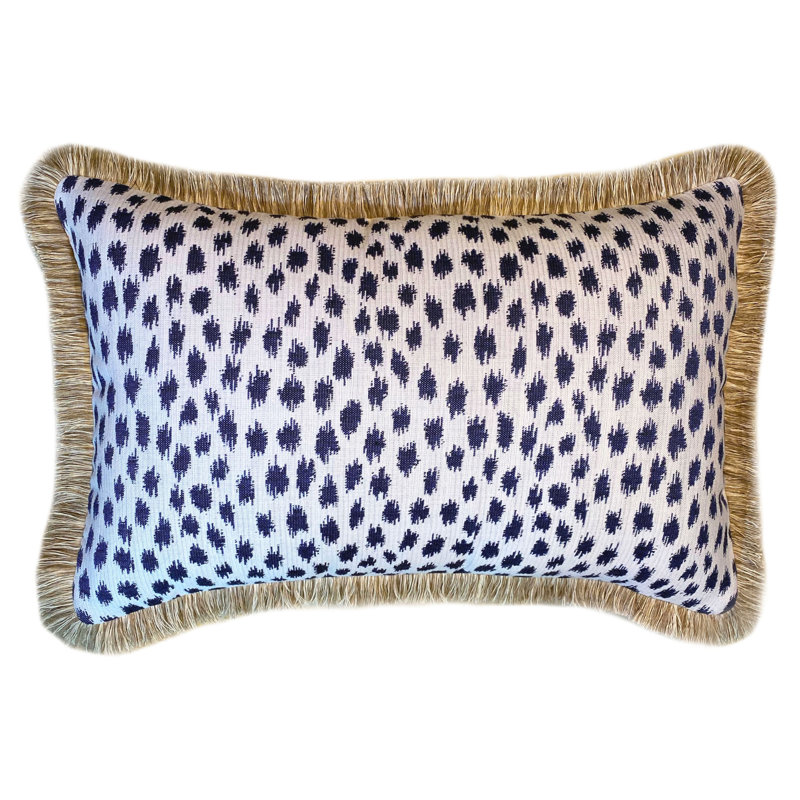 Fringed Sunbrella® Outdoor Throw Pillow