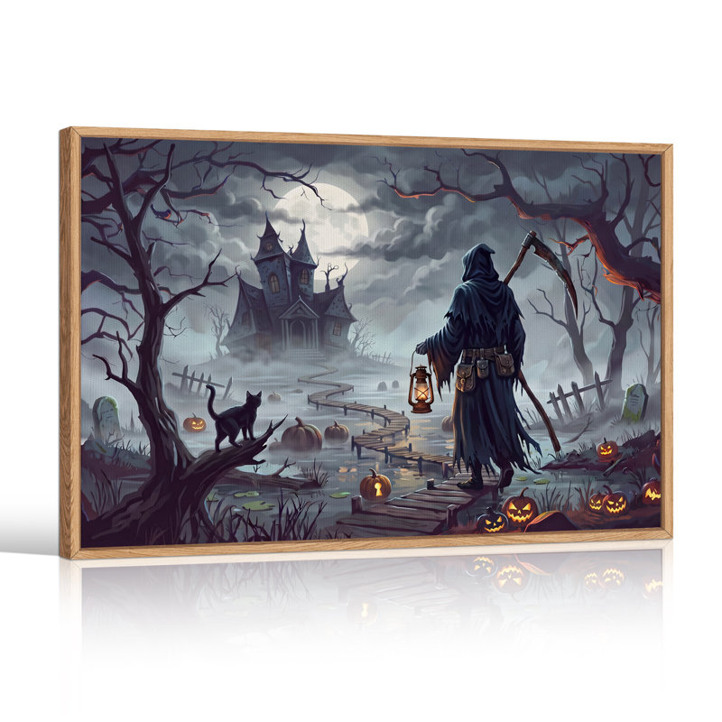 Art mural sur toile, "Grim Reaper", H 24 po x l 36 po