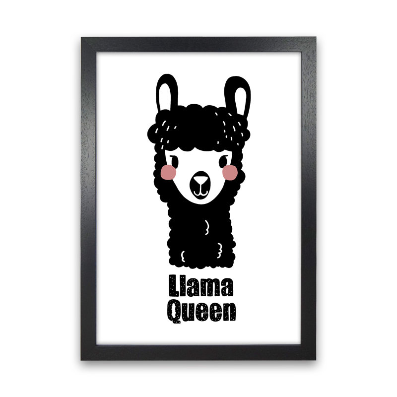 Llama 1 Piece Wall Art, 63cm H x 46cm W x 3cm D, Brown Framed