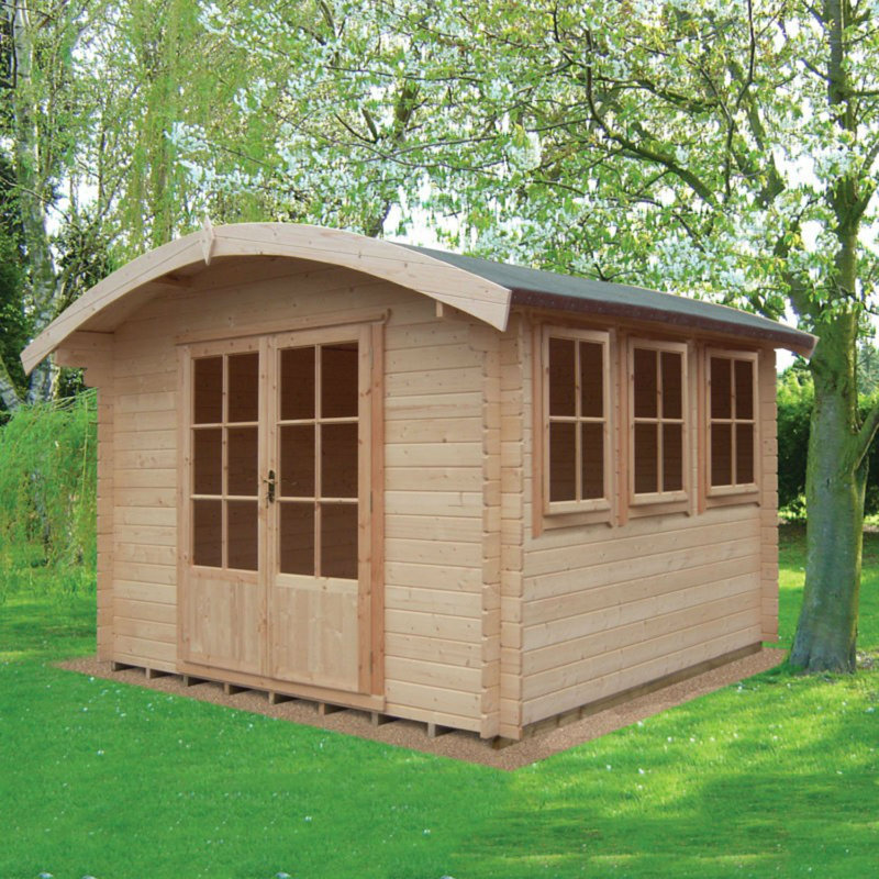 Newry 10 x 14 Ft. Tongue and Groove Log Cabin, Yes