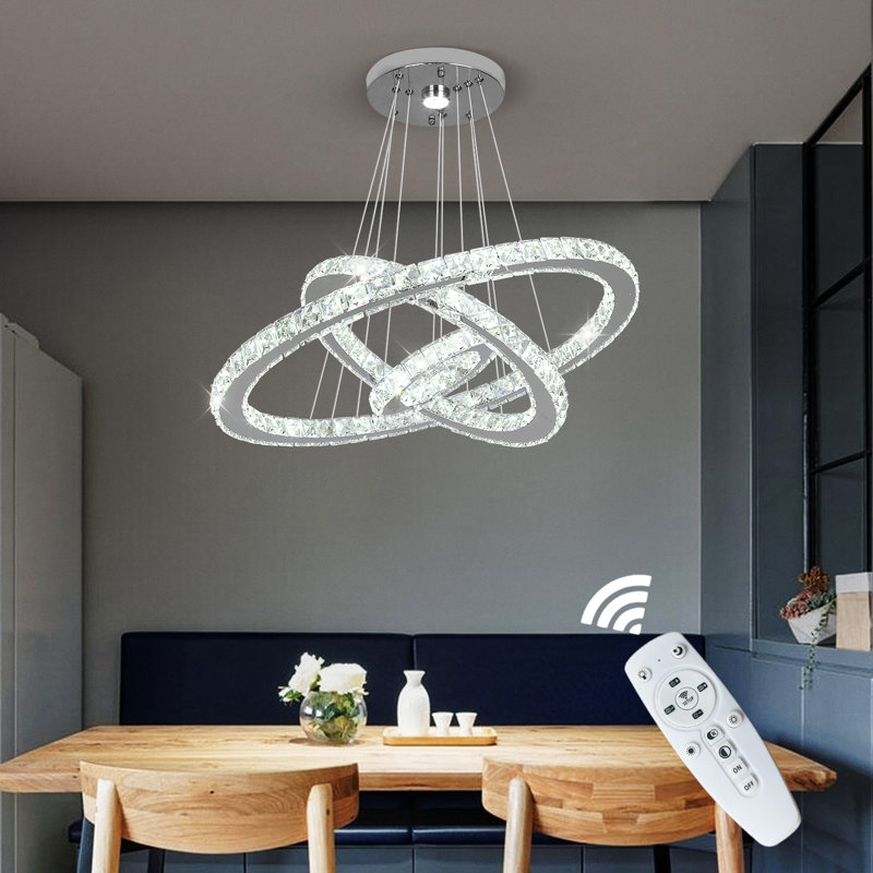 Lowellville 3 - Light Crystal LED Chandelier, Chrome