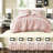 Elegant Blush Bedding Sets, Microfiber Comforter With Ruffle Edges, Full/queen Size