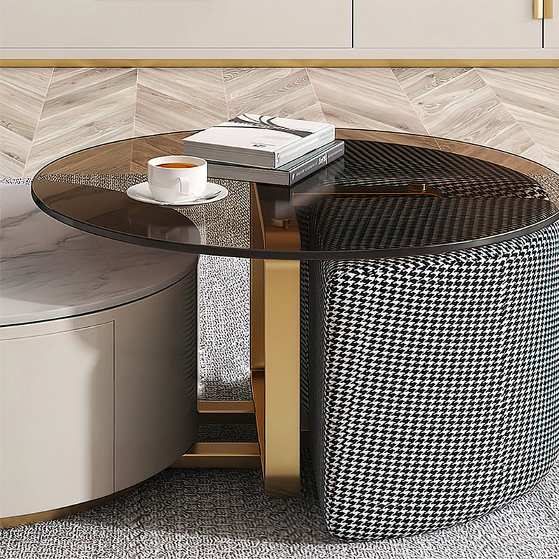 Modern luxury round coffee table set