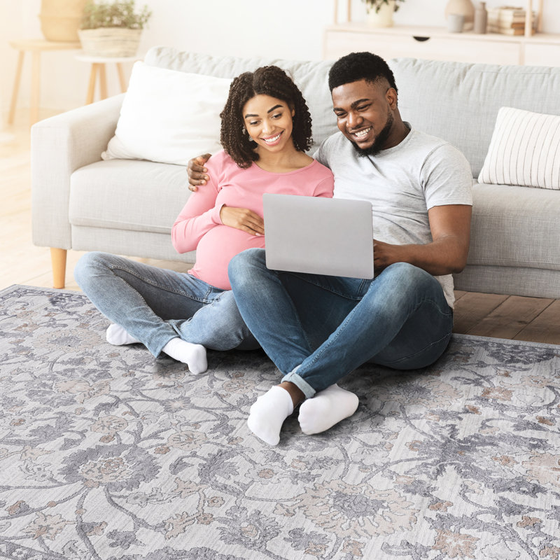 5X7 Area Rug - Sand//, Non-Shedding, Stain , Attractive For Living Room Bedroom Dining Home Office Non-Shedding Exceptional