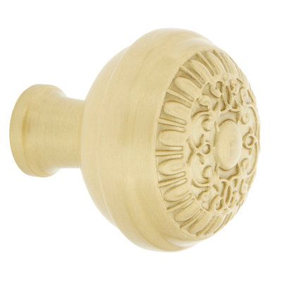 Nostalgic Warehouse Egg And Dart Brass 1 3/8" Cabinet Knob