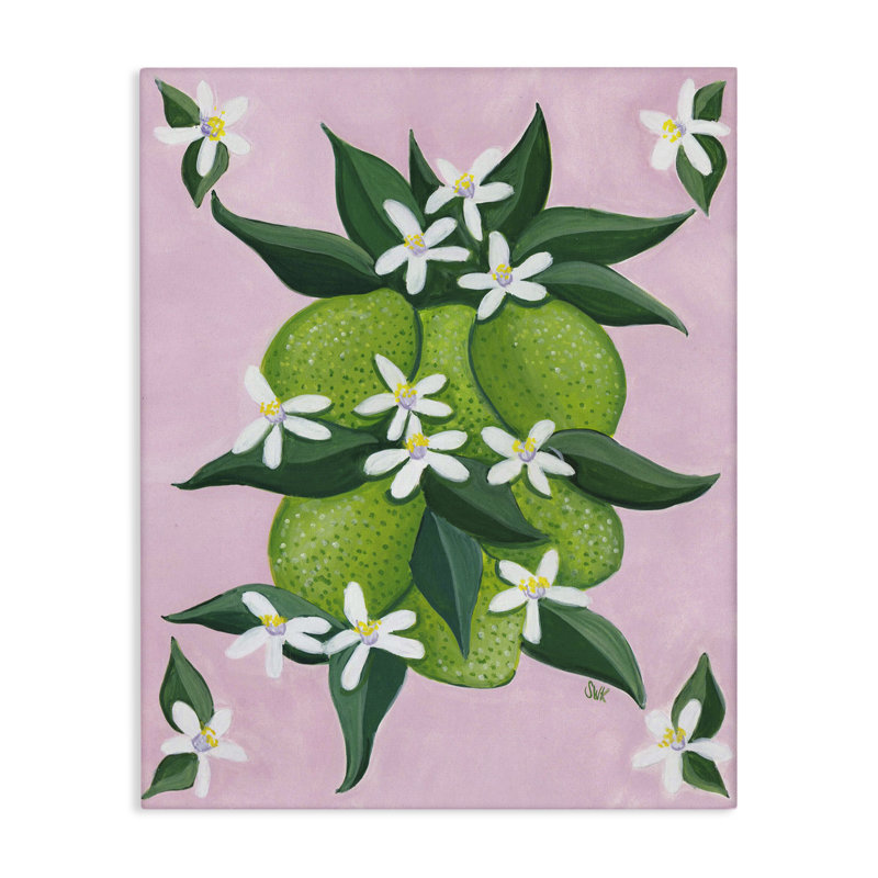 «Botanical Citrus Limes», art mural par Sarah Waldron Kimball, H 16 po x l 20 po