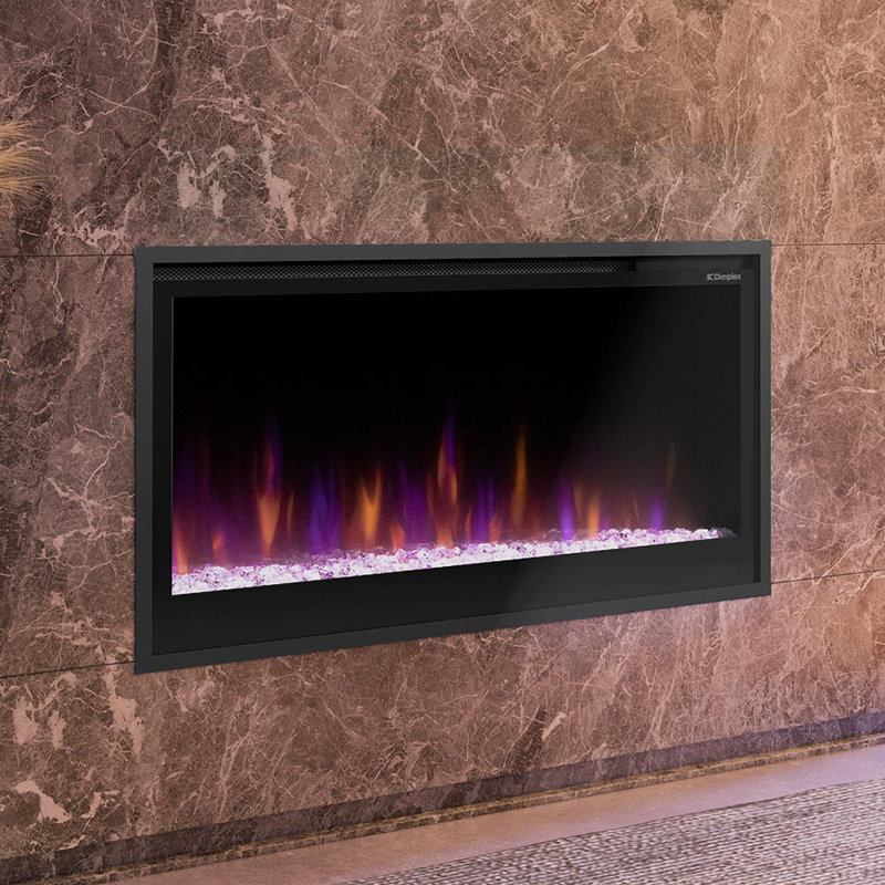 Dimplex Multi-Fire Slim Electric Fireplace - Integrated Smart Self-Diagnostics Technology, 19.64" H x 37.25" W 3.86" D