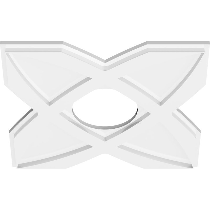 Médaillon de plafond contemporain en PVC de qualité architecturale Titus, H 18 po x l 18 po x P 1 po