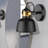 1 - Light Dimmable Black Armed Sconce