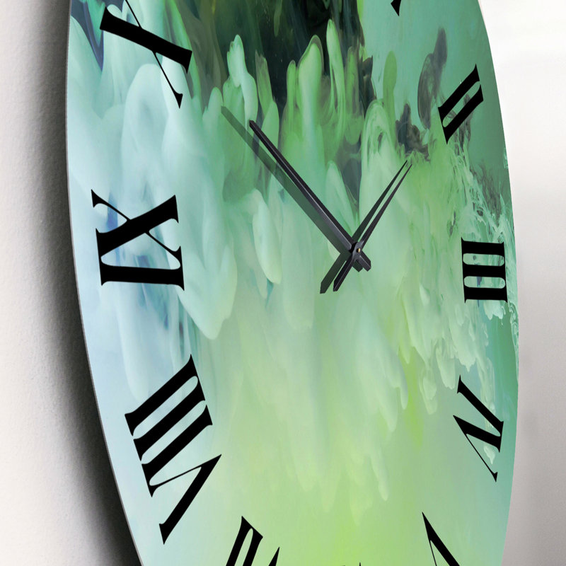Horloge murale moderne Shades of Green, Petit