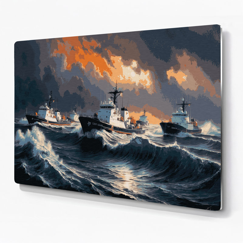 Art mural en métal bleu, H 20 po x l 20 po x P 0,05 po