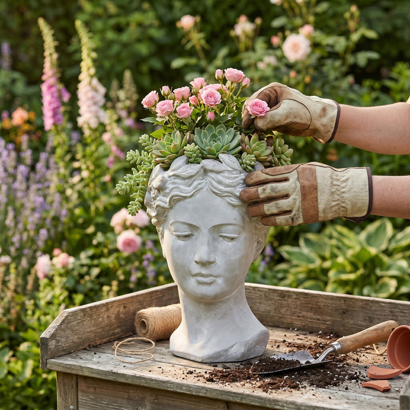 Amargos Pot Planter, 10.6" H x 7.3" W x 6.9" D